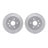 R1 Concepts 06-15 Lexus IS250 Rear Drilled & Slotted Silver Brake Rotor Set by R1 Concepts RNC-WGPN1-75028