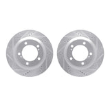 R1 Concepts 07-22 Lexus LX570 Front Drilled & Slotted Silver Brake Rotor Set by R1 Concepts RNC-WGPN1-76018