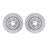 R1 Concepts 08-21 Lexus NX300 Front Drilled & Slotted Silver Brake Rotor Set by R1 Concepts RNC-WGPN1-76019