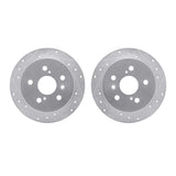 R1 Concepts 02-08 Lexus ES330 Rear Drilled & Slotted Silver Brake Rotor Set by R1 Concepts RNC-WGPN1-76108