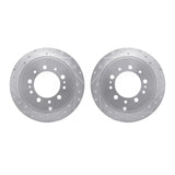 R1 Concepts 07-22 Lexus LX570 Rear Drilled & Slotted Silver Brake Rotor Set by R1 Concepts RNC-WGPN1-76116