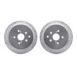 R1 Concepts 10-20 Lexus RX450h Rear Drilled & Slotted Silver Brake Rotor Set by R1 Concepts RNC-WGPN1-76119
