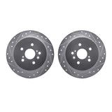 R1 Concepts 08-13 Toyota Highlander Rear Drilled & Slotted Silver Brake Rotor Set by R1 Concepts RNC-WGPN1-76138