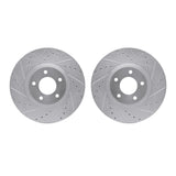R1 Concepts 07-13 Mazda 3 Front Drilled & Slotted Silver Brake Rotor Set by R1 Concepts RNC-WGPN1-80008