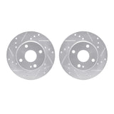 R1 Concepts 90-93 Mazda Miata Front Drilled & Slotted Silver Brake Rotor Set by R1 Concepts RNC-WGPN1-80033