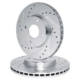 R1 Concepts 90-93 Mazda Miata Front Drilled & Slotted Silver Brake Rotor Set by R1 Concepts RNC-WGPN1-80033