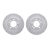 R1 Concepts 86-91 Mazda RX-7 Front Drilled & Slotted Silver Brake Rotor Set by R1 Concepts RNC-WGPN1-80048