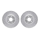 R1 Concepts 16-23 Mazda CX-9 Rear Drilled & Slotted Silver Brake Rotor Set by R1 Concepts RNC-WGPN1-80073