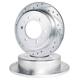 R1 Concepts 02-18 Nissan UrVan Front Drilled & Slotted Silver Brake Rotor Set by R1 Concepts RNC-WGPN1-92044