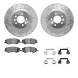 R1 Concepts 10-17 Land Rover LR4 Front Drill/Slot Silver Rotors w/Euro Ceramic Pads by R1 Concepts RNC-WGTH1-11009