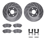R1 Concepts 02-10 Saab 9-2X Front Drilled & Slotted Silver Brake Rotor Set w/Euro Ceramic Pads and Hardware by R1 Concepts RNC-WGTH1-13001