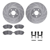 R1 Concepts 04-12 Subaru Baja Front Drilled & Slotted Silver Brake Rotor Set w/Euro Ceramic Pads and Hardware by R1 Concepts RNC-WGTH1-13011