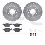 R1 Concepts 90-97 Jaguar Vanden Plas Front Drill/Slot Silver Rotors w/Euro Ceramic Pads by R1 Concepts RNC-WGTH1-20002