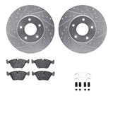 R1 Concepts 97-03 Jaguar XJ8 Front Drilled & Slotted Silver Brake Rotor Set w/Euro Ceramic Pads and Hardware by R1 Concepts RNC-WGTH1-20006