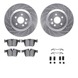 R1 Concepts 17-20 Jaguar F-Pace Rear Drill/Slot Silver Rotors w/Euro Ceramic Pads by R1 Concepts RNC-WGTH1-20025