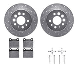 R1 Concepts 75-95 Volvo 244 Rear Drilled & Slotted Silver Brake Rotor Set w/Euro Ceramic Pads and Hardware by R1 Concepts RNC-WGTH1-27009