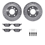 R1 Concepts 91-99 BMW 318i Rear Drilled & Slotted Silver Brake Rotor Set w/Euro Ceramic Pads and Hardware by R1 Concepts RNC-WGTH1-31027