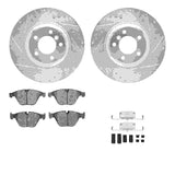 R1 Concepts 07-15 BMW 335is Front Drilled & Slotted Silver Brake Rotor Set w/Euro Ceramic Pads and Hardware by R1 Concepts RNC-WGTH1-31072