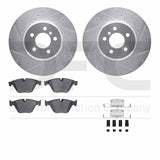 R1 Concepts 11-19 BMW 640i Gran Coupe Front Drill/Slot Silver Rotors w/Euro Ceramic Pads by R1 Concepts RNC-WGTH1-31082