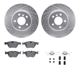 R1 Concepts 11-16 BMW 528i Front Drilled & Slotted Silver Brake Rotor Set w/Euro Ceramic Pads and Hardware by R1 Concepts RNC-WGTH1-31086