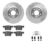 R1 Concepts 11-18 BMW X3 Front Drilled & Slotted Silver Brake Rotor Set w/Euro Ceramic Pads and Hardware by R1 Concepts RNC-WGTH1-31116