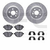 R1 Concepts 17-25 BMW 520i Rear Drilled & Slotted Silver Brake Rotor Set w/Euro Ceramic Pads and Hardware by R1 Concepts RNC-WGTH1-31123