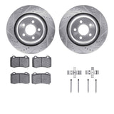 R1 Concepts 05-23 Chrysler 300 Rear Drilled & Slotted Silver Brake Rotor Set w/Euro Ceramic Pads and Hardware by R1 Concepts RNC-WGTH1-39001