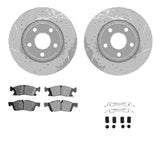 R1 Concepts 11-22 Dodge Durango Front Drill/Slot Silver Rotors w/Euro Ceramic Pads