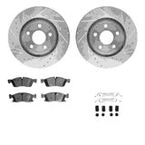 R1 Concepts 12-25 Dodge Durango Front Drill/Slot Silver Rotors w/Euro Ceramic Pads by R1 Concepts RNC-WGTH1-42003