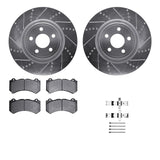 R1 Concepts 12-24 Dodge Durango Front Drill/Slot Silver Rotors w/Euro Ceramic Pads by R1 Concepts RNC-WGTH1-42007