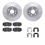 R1 Concepts 10-20 Buick Regal Front Drilled & Slotted Silver Brake Rotor Set w/Euro Ceramic Pads and Hardware by R1 Concepts RNC-WGTH1-45004