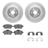 R1 Concepts 13-19 Mercedes-Benz GL550 Rear Drill/Slot Silver Rotors w/Euro Ceramic Pads by R1 Concepts RNC-WGTH1-63090