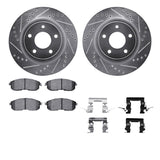 R1 Concepts 07-13 Nissan Altima Front Drill/Slot Silver Rotors w/Euro Ceramic Pads by R1 Concepts RNC-WGTH1-67005