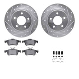 R1 Concepts 04-13 Mazda 3 Rear Drilled & Slotted Silver Brake Rotor Set w/Euro Ceramic Pads and Hardware by R1 Concepts RNC-WGTH1-80001
