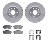 R1 Concepts 07-14 Suzuki SX4 Front Drilled & Slotted Silver Brake Rotor Set w/Optimum OE Pads and Hardware by R1 Concepts RNC-WGUH1-01004