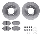 R1 Concepts 99-08 Chevrolet Tracker Front Drill/Slot Silver Rotors w/Optimum Pads
