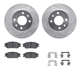 R1 Concepts 03-06 Dodge Verna Front Drilled & Slotted Silver Brake Rotor Set w/Optimum OE Pads and Hardware by R1 Concepts RNC-WGUH1-03028