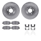 R1 Concepts 16-17 Hyundai Veloster Front Drill/Slot Silver Rotors w/Optimum Pads