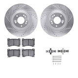 R1 Concepts 11-14 Hyundai Genesis Front Drill/Slot Silver Rotors w/Optimum Pads by R1 Concepts RNC-WGUH1-03069