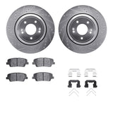 R1 Concepts 18-23 Genesis G80 Rear Drilled & Slotted Silver Brake Rotor Set w/Optimum OE Pads and Hardware by R1 Concepts RNC-WGUH1-03104