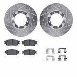 R1 Concepts 87-99 Hyundai Accent Front Drill/Slot Silver Rotors w/Optimum Pads by R1 Concepts RNC-WGUH1-03127