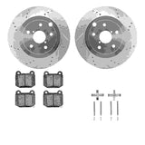 R1 Concepts 13-20 Subaru WRX Rear Drilled & Slotted Silver Brake Rotor Set w/Optimum OE Pads and Hardware by R1 Concepts RNC-WGUH1-13027