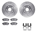 R1 Concepts 15-15 Subaru Legacy Front Drilled & Slotted Silver Brake Rotor Set w/Optimum OE Pads and Hardware by R1 Concepts RNC-WGUH1-13033