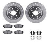 R1 Concepts 03-08 Saab 9-2X Rear Drilled & Slotted Silver Brake Rotor Set w/Optimum OE Pads and Hardware by R1 Concepts RNC-WGUH1-13036