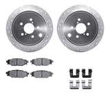 R1 Concepts 08-15 Subaru BRZ Rear Drilled & Slotted Silver Brake Rotor Set w/Optimum OE Pads and Hardware by R1 Concepts RNC-WGUH1-13041