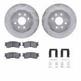 R1 Concepts 01-03 Kia Sephia Front Drilled & Slotted Silver Brake Rotor Set w/Optimum OE Pads and Hardware by R1 Concepts RNC-WGUH1-21004