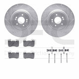 R1 Concepts 19-22 Genesis G70 Front Drilled & Slotted Silver Brake Rotor Set w/Optimum OE Pads and Hardware by R1 Concepts RNC-WGUH1-21054