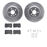 R1 Concepts 14-21 Tesla S Front Drilled & Slotted Silver Brake Rotor Set w/Optimum OE Pads and Hardware by R1 Concepts RNC-WGUH1-26002