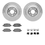 R1 Concepts 17-24 Tesla 3 Rear Drilled & Slotted Silver Brake Rotor Set w/Optimum OE Pads and Hardware by R1 Concepts RNC-WGUH1-26004