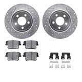 R1 Concepts 05-23 Chrysler 300 Rear Drilled & Slotted Silver Brake Rotor Set w/Optimum OE Pads and Hardware by R1 Concepts RNC-WGUH1-39006